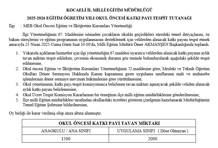 Milli Eğitim açıkladı; İşte velilerin ödeyeceği katkı payı! - Resim : 1