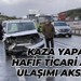 Kocaeli'de kaza yapan hafif ticari araç ulaşımı aksattı