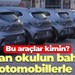 Bu araçlar kimin? Yıkılan okulun bahçesi sıfır otomobillerle dolu