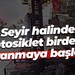 Seyir halindeki motosiklet birdenbire yanmaya başladı!