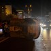 D100'de zincirleme kaza! Araç takla attı, yol kapandı