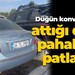 Düğün konvoyunda attığı drift pahalıya patladı!