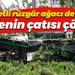 Şiddetli rüzgâr ağacı devirdi! Kafenin çatısı çöktü