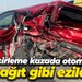 Zincirleme kazada otomobil kağıt gibi ezildi: 5 yaralı
