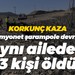 Korkunç kaza… Kamyonet şarampole devrildi, aynı aileden 3 kişi öldü