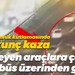 Şampiyonluk kutlamasında korkunç kaza; Bekleyen araçlara çarptı, minibüs üzerinden geçti!