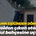Kontrolden çıkan otomobil okulun bahçesine uçtu!