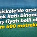 Başiskele’de arsa ve çok katlı binanın satış fiyatı belli oldu! Tam 400 metrekare