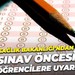 Sağlık Bakanlığı’ndan sınav öncesi öğrencilere sağlıklı yaşam uyarısı