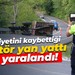 Hakimiyetini kaybettiği traktör yan yattı... Ağır yaralandı!