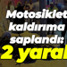 Kontrolü kaybetti, motosiklet kaldırıma saplandı: 2 yaralı