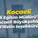 Kocaeli İl Milli Eğitim Müdürü’nden Kocaeli Büyükşehir’e Filistin teşekkürü