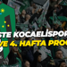 İşte Kocaelispor’un 3. ve 4. hafta programı