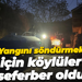 Yangını söndürmek için köylüler seferber oldu!