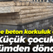 Üzerine beton korkuluk düştü; Küçük çocuk ölümden döndü!