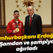 Cumhurbaşkanı Recep Tayyip Erdoğan, Eray Şamdan ve şampiyonları ağırladı