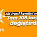 AK Parti kendini yeniliyor! Tam 108 başkanı değiştirdiler