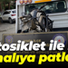 Motosiklet ile şov pahalıya patladı!