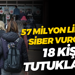57 milyon liralık siber vurgun: 18 kişi tutuklandı