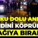 Korku dolu anlar! Kendini köprüden aşağıya bıraktı!