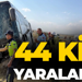 Yolcu otobüsü devrildi: 44 kişi yaralandı