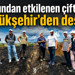 Yangından etkilenen çiftçiye Büyükşehir'den destek