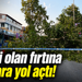 Etkili olan fırtına hasara yol açtı!