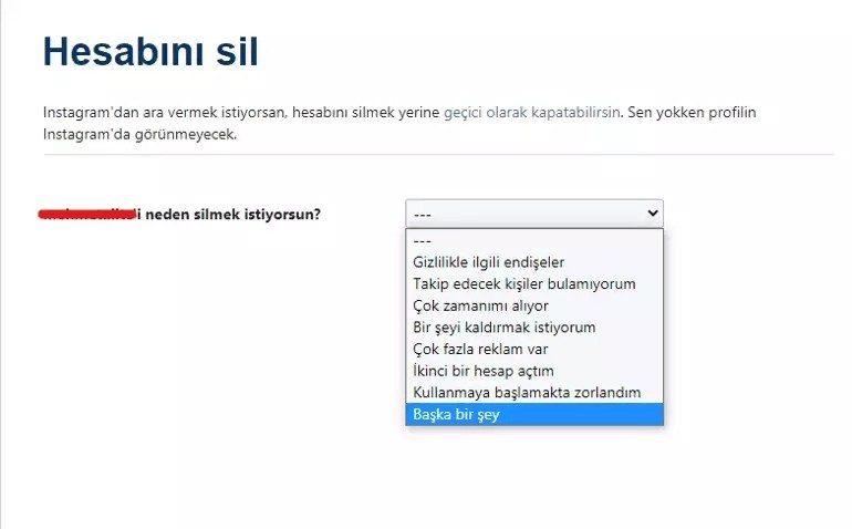 İnstagram hesap silme, dondurma ve kapatma linki. Geçici, kalıcı Instagram silme nasıl yapılır? - Resim : 3