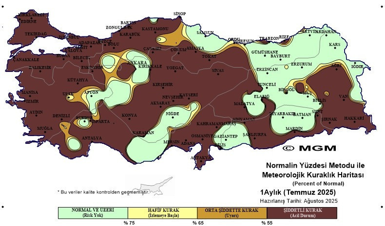 Dehşete düşüren harita; Kocaeli kuraklığın pençesinde! - Resim : 1