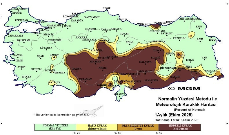 İşte Meteoroloji’nin son haritası; Kocaeli’nin kuraklıktan kurtuldu mu? - Resim : 1