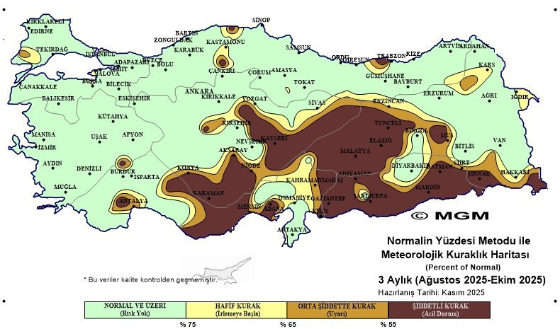 İşte Meteoroloji’nin son haritası; Kocaeli’nin kuraklıktan kurtuldu mu? - Resim : 2
