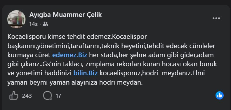 &ldquo;Kocaelispor&rsquo;u kimse tehdit edemez&rdquo; - Resim : 1