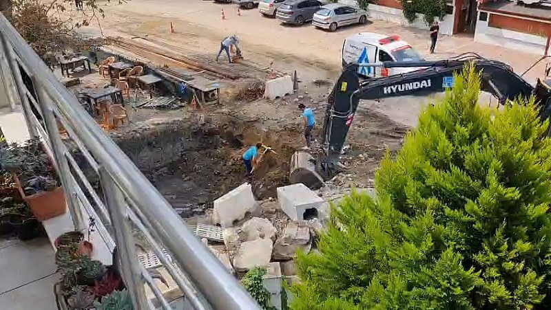 Kocaeli'de korku dolu anlar! Çalışma sırasında doğalgaz borusunu kırdılar - Resim : 1