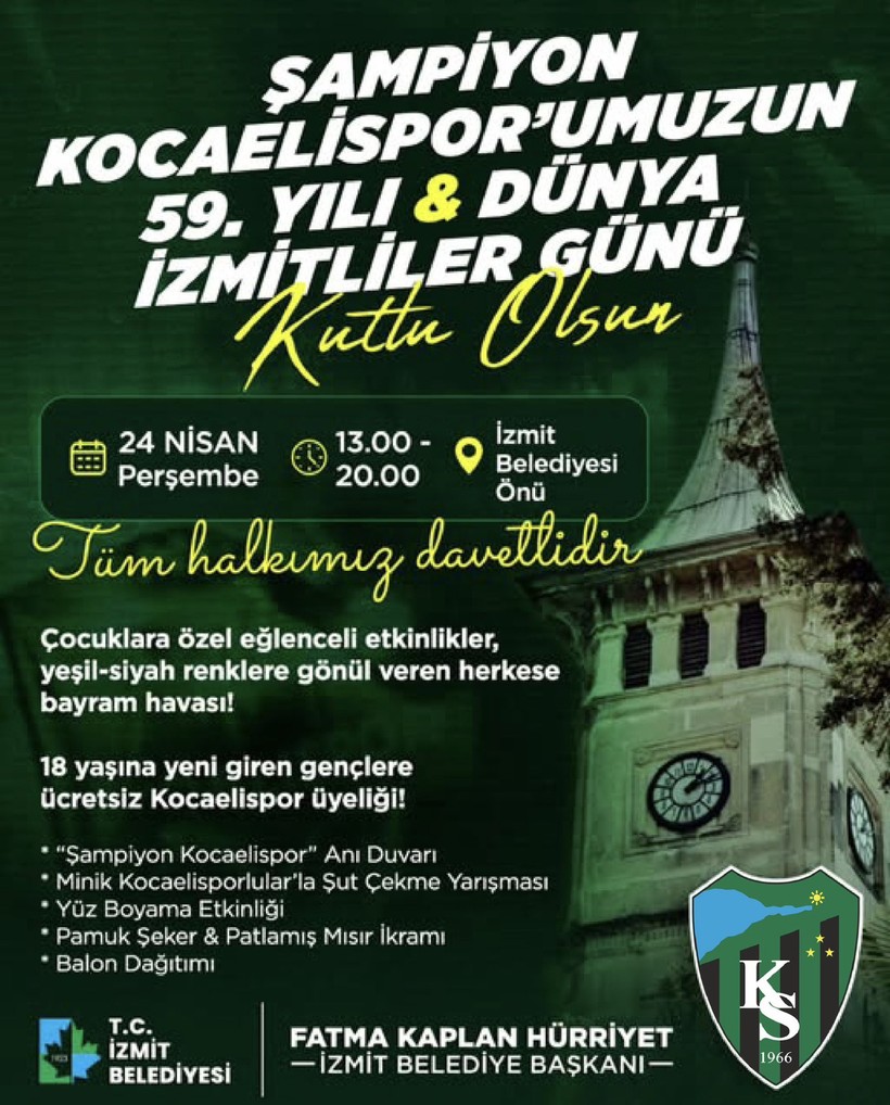 Kocaelispor’un şampiyonluğunu kutlayacağız! - Resim : 1