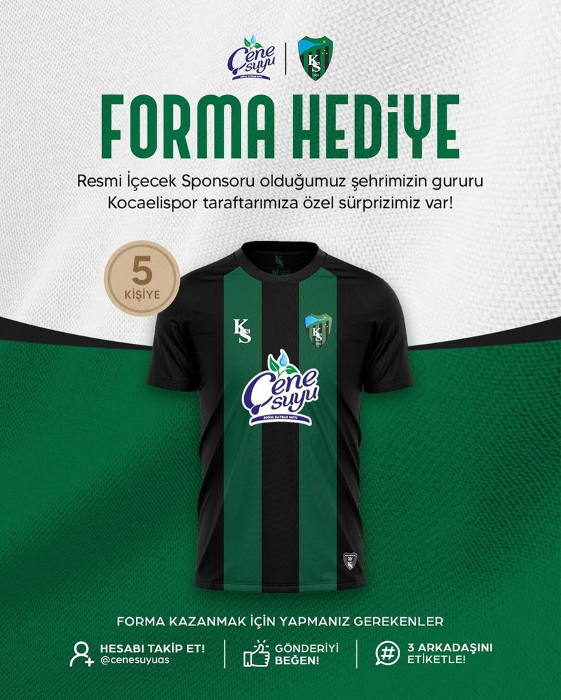 Çenesuyu Kocaelispor forması hediye edecek! İşte şartları - Resim : 1