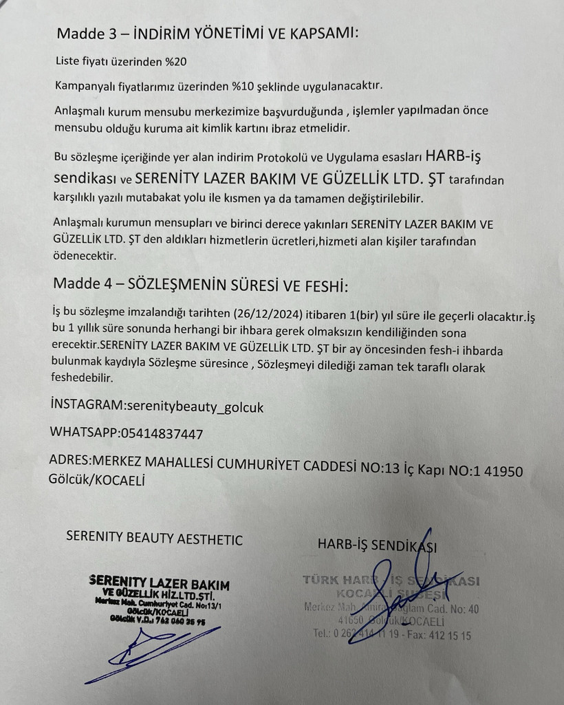 Türk Harb-İş'ten üyelere özel indirim! - Resim : 3