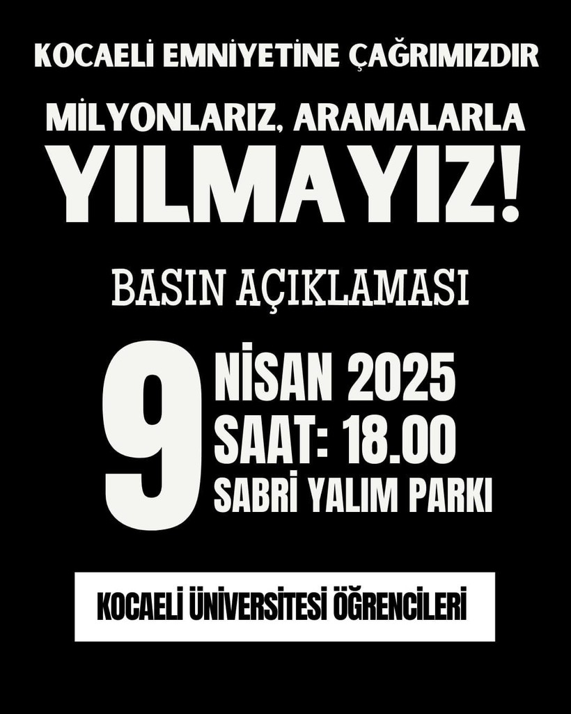 KOÜ öğrencileri bilinmeyen telefondan aranıp korkutuluyor mu? Basın açıklaması yapacaklar - Resim : 1