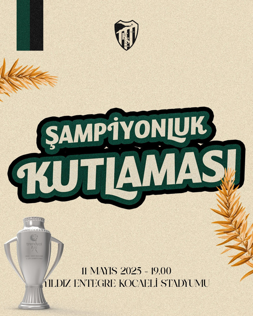 İşte Kocaelispor'un şampiyonluk kutlama programı - Resim : 1