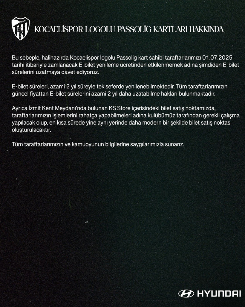 Kocaelispor'dan Passolig açıklaması! - Resim : 2