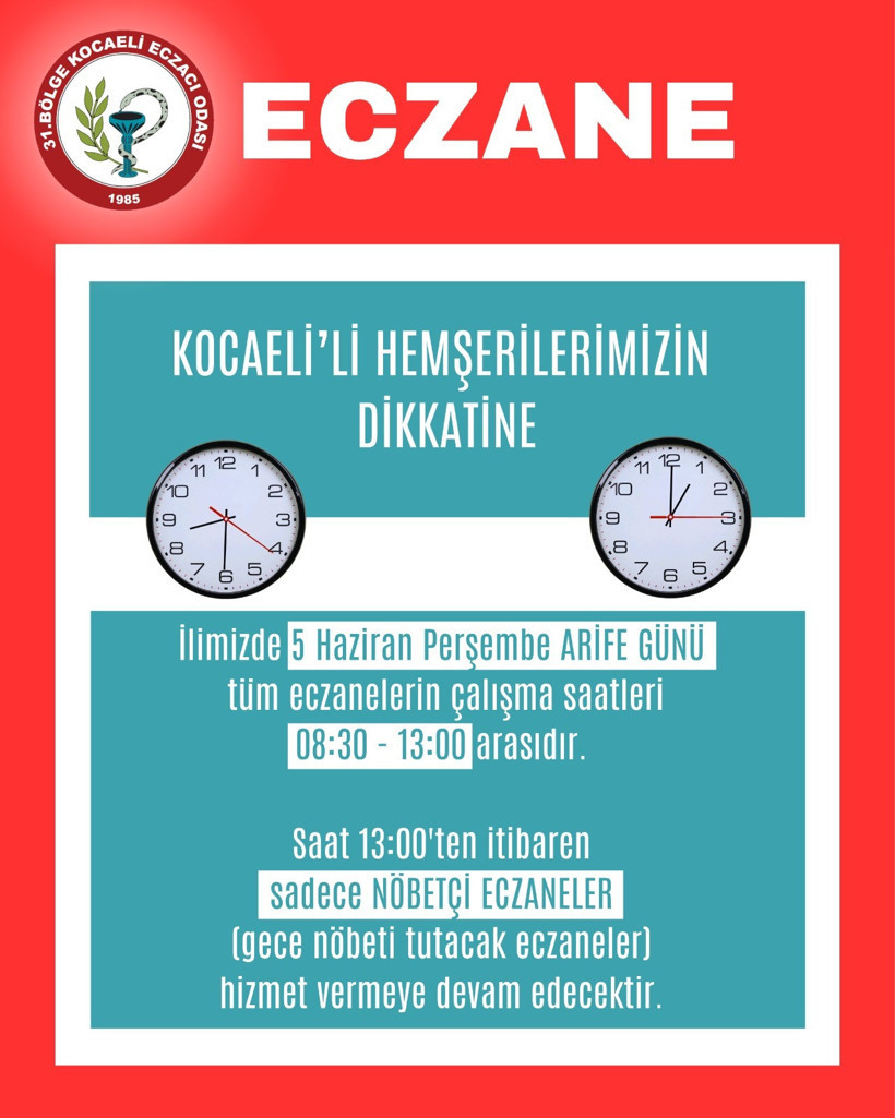 Arife günü eczaneler açık mı? Duyuru yapıldı - Resim : 1