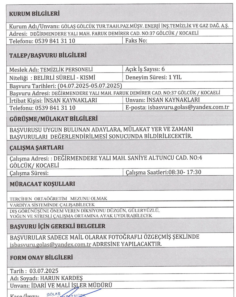 Belediye işçi alacak - Resim : 1