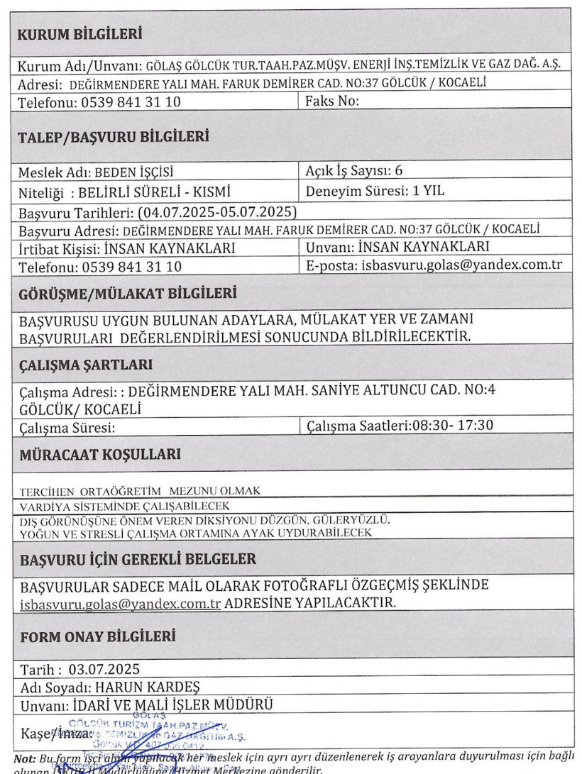 Belediye işçi alacak - Resim : 2