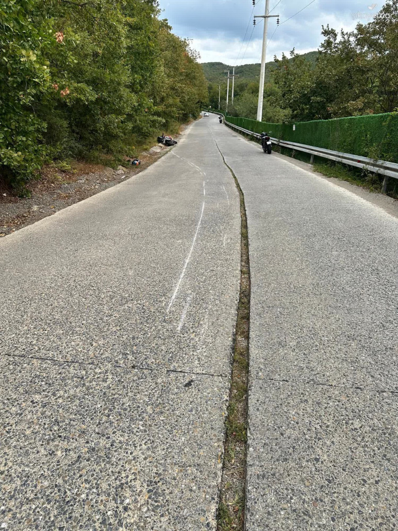 Bozuk yol yüzünden az daha canından olacaktı! - Resim : 1