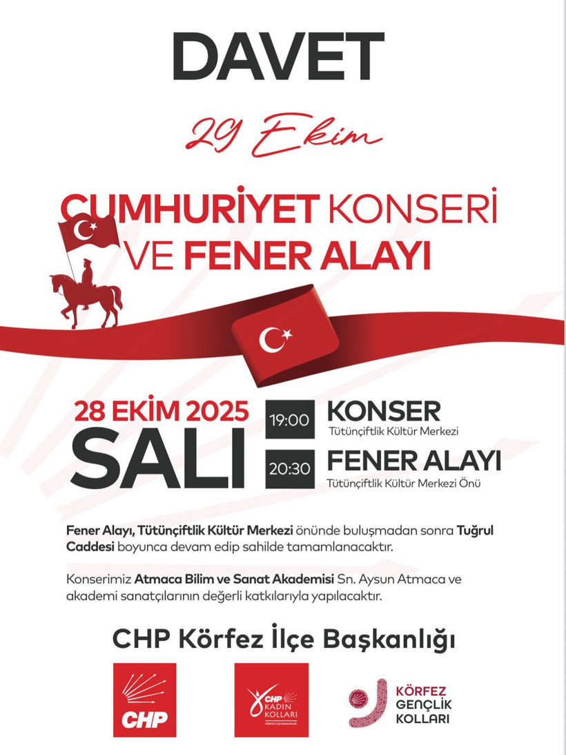 CHP Körfez’den Cumhuriyet Konseri ve fener alayı - Resim : 1