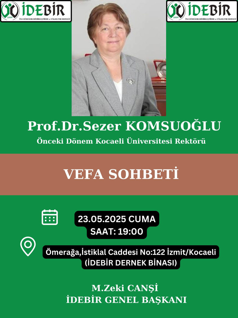 Sezer Komsuoğlu, Vefa Sohbeti'ne katılacak! - Resim : 1