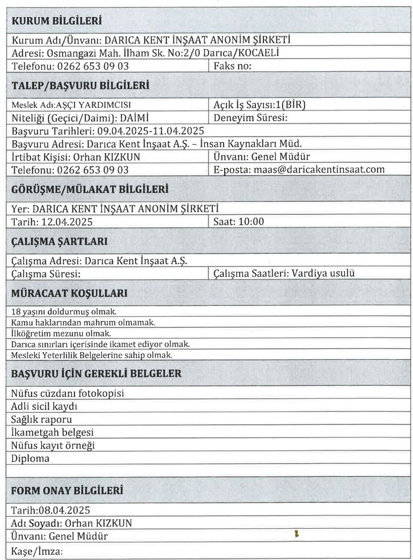 Kocaeli’deki o belediye işçi alacak! - Resim : 1