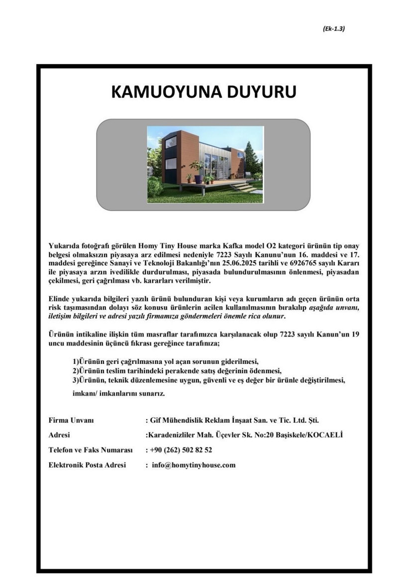 Kocaeli’de üretilen tiny house “uygunsuz” çıktı! - Resim : 1