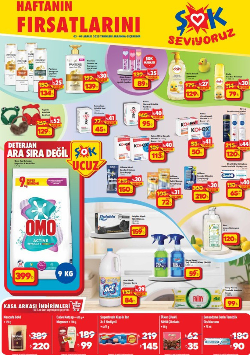 3-9 Aralık 2025 ŞOK Aktüel Ürünler Kataloğu Tefal Dikey Süpürge, Buharlı Kırışık Giderici Geldi - Resim : 3