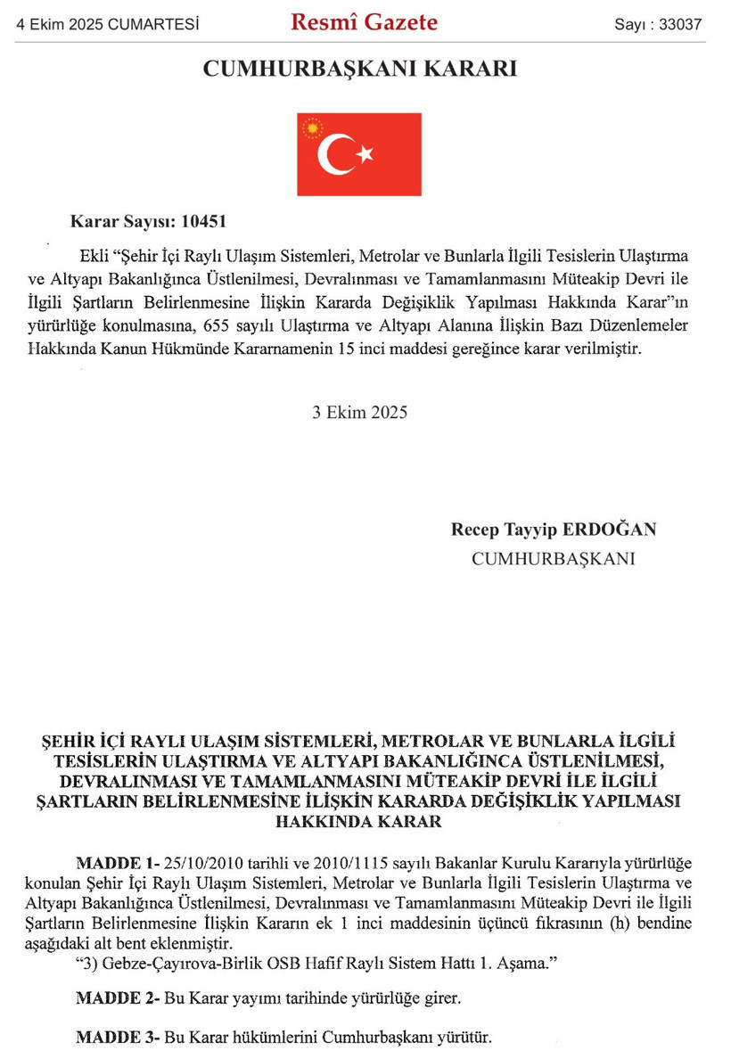Kocaeli’deki metro projesi bakanlığa devredildi - Resim : 1