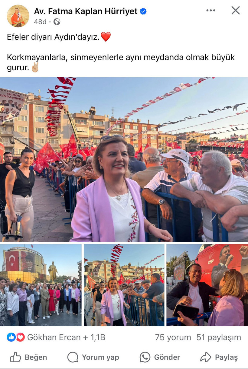 Aydın’da düzenlenen mitinge katıldı; Fatma Kaplan Hürriyet’ten Özlem Çerçioğlu göndermesi! - Resim : 1
